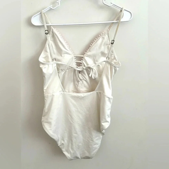 Becca French Trellis One Piece Swimsuit – Multicolor Ladder Front Monokini L - Picture 3 of 7